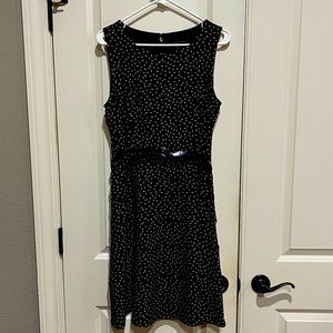 Tommy Hilfiger Navy with White and Yellow Polka Dots Dress